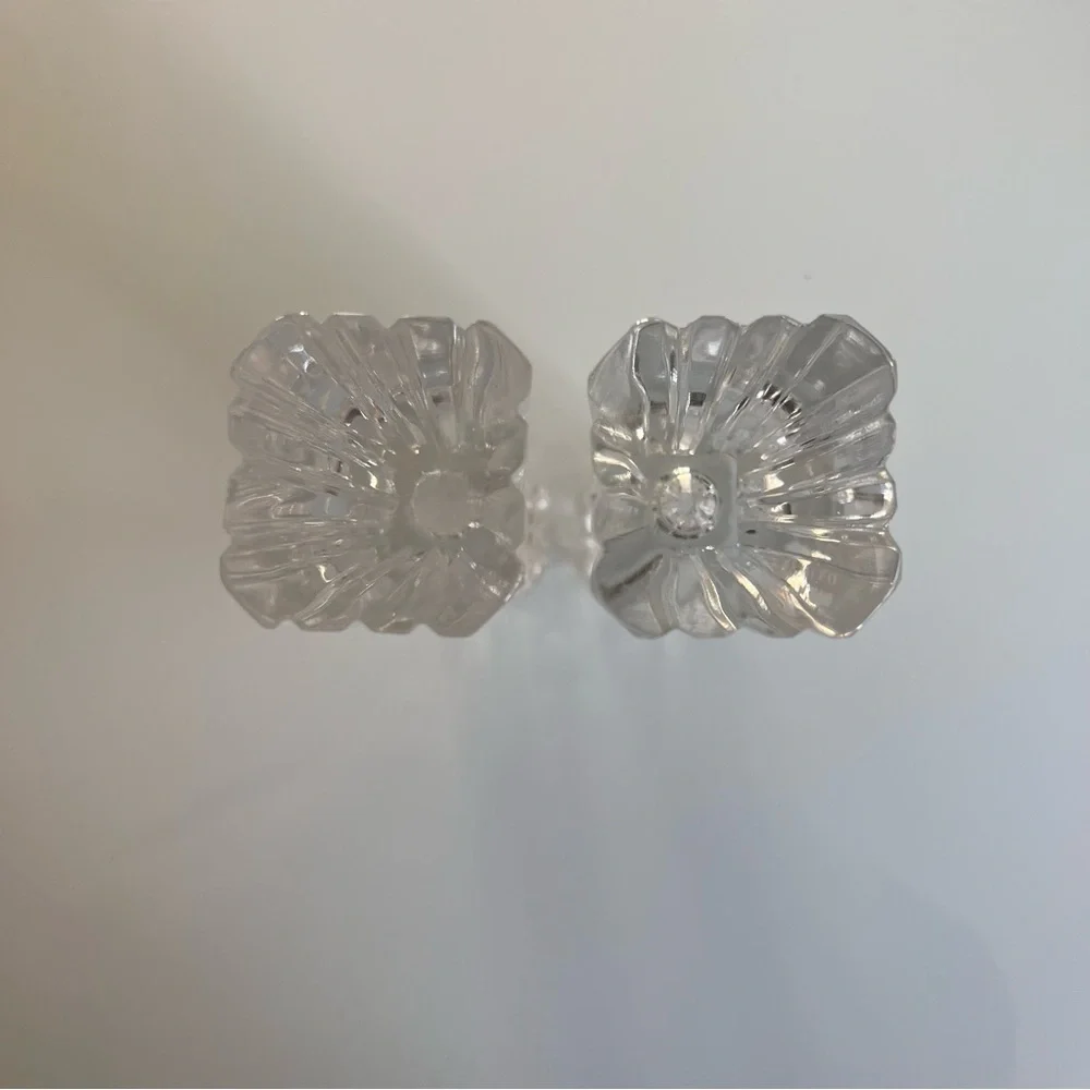 Vintage: Arnolfo di Cambio •‎ Ribbed Crystal Candlesticks (Set of 2)
